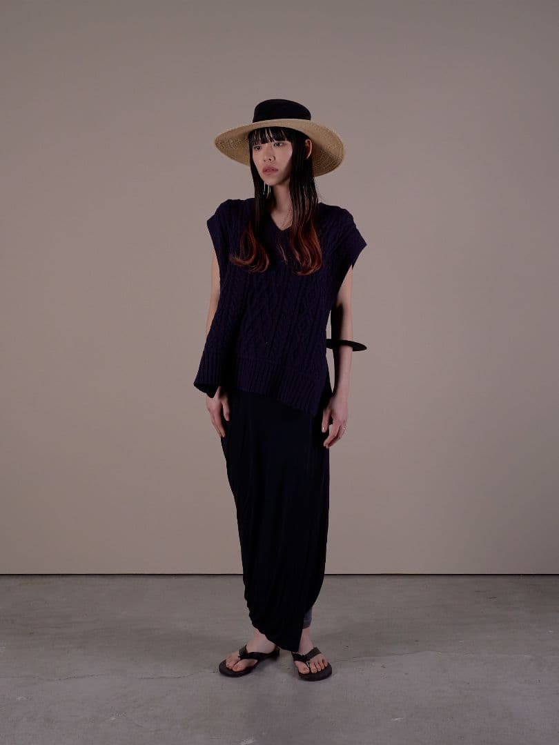 ★美品★ tocit Sheer ストローハット black 黒