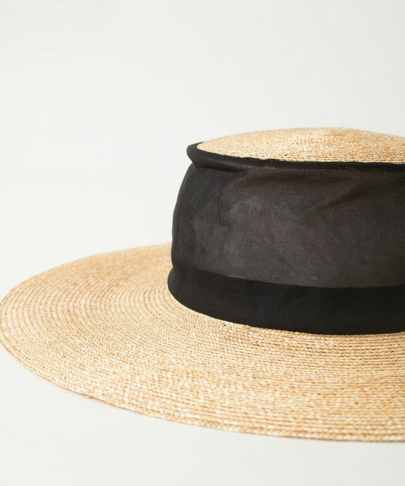 ★美品★ tocit Sheer ストローハット black 黒