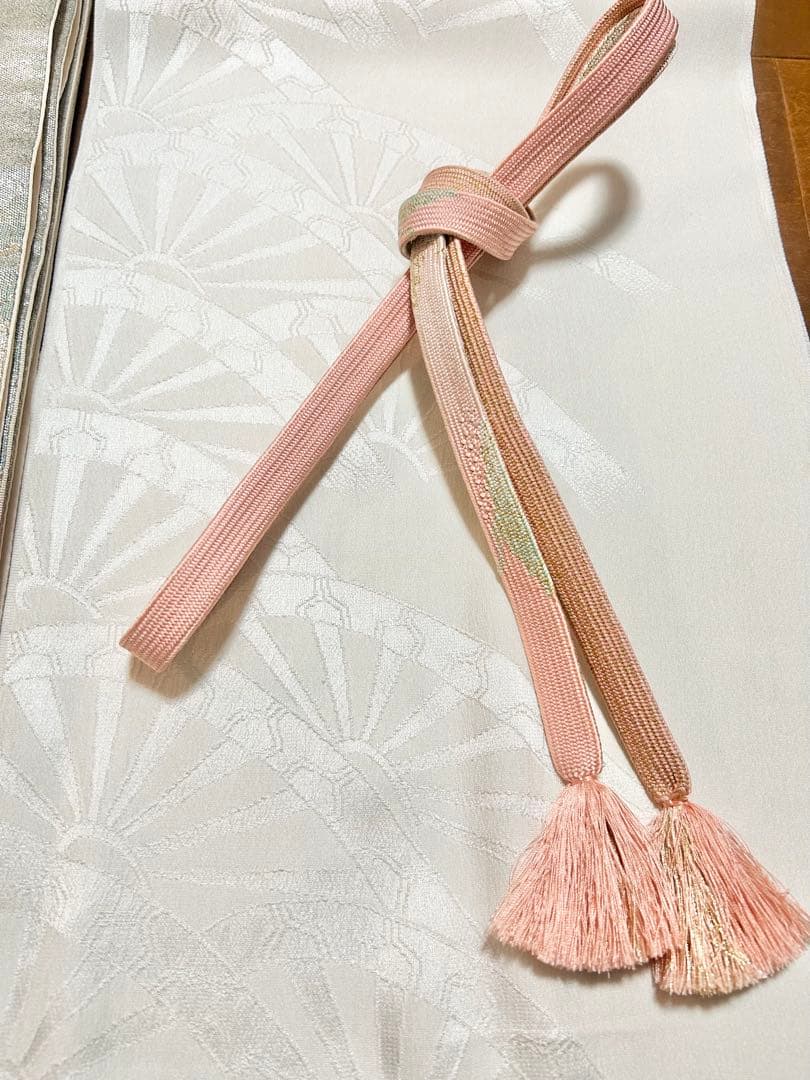 美品　訳あり　裄丈長め　正絹訪問着　フルセット4点　入学式　お宮参り　七五三