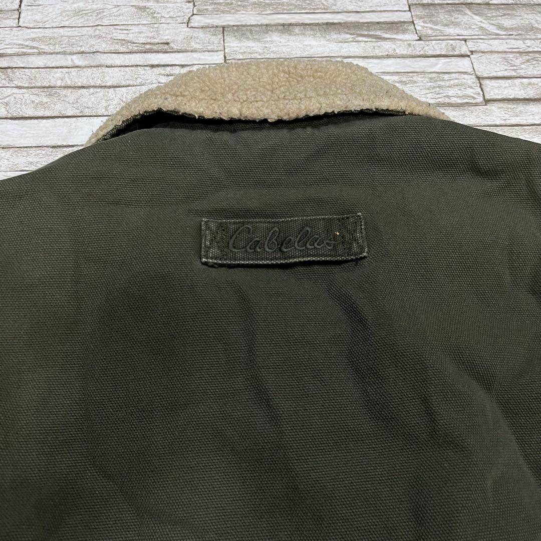 90s Cabela’s ダッグジャケット 裏ボア モスグリーン グッドフェード