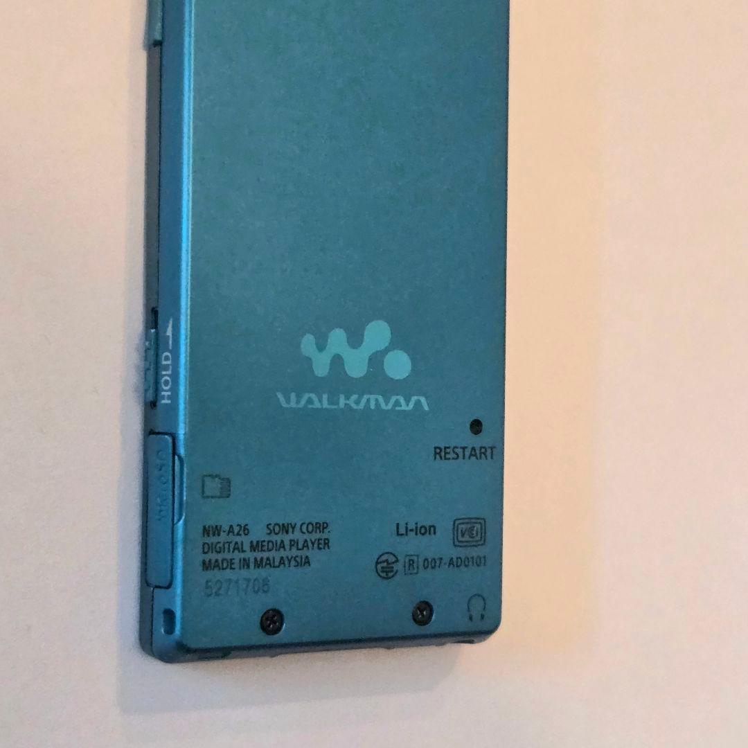 美品＊SONY ソニー ウォークマン NW-A26 ビリジアンブルー ケース付き