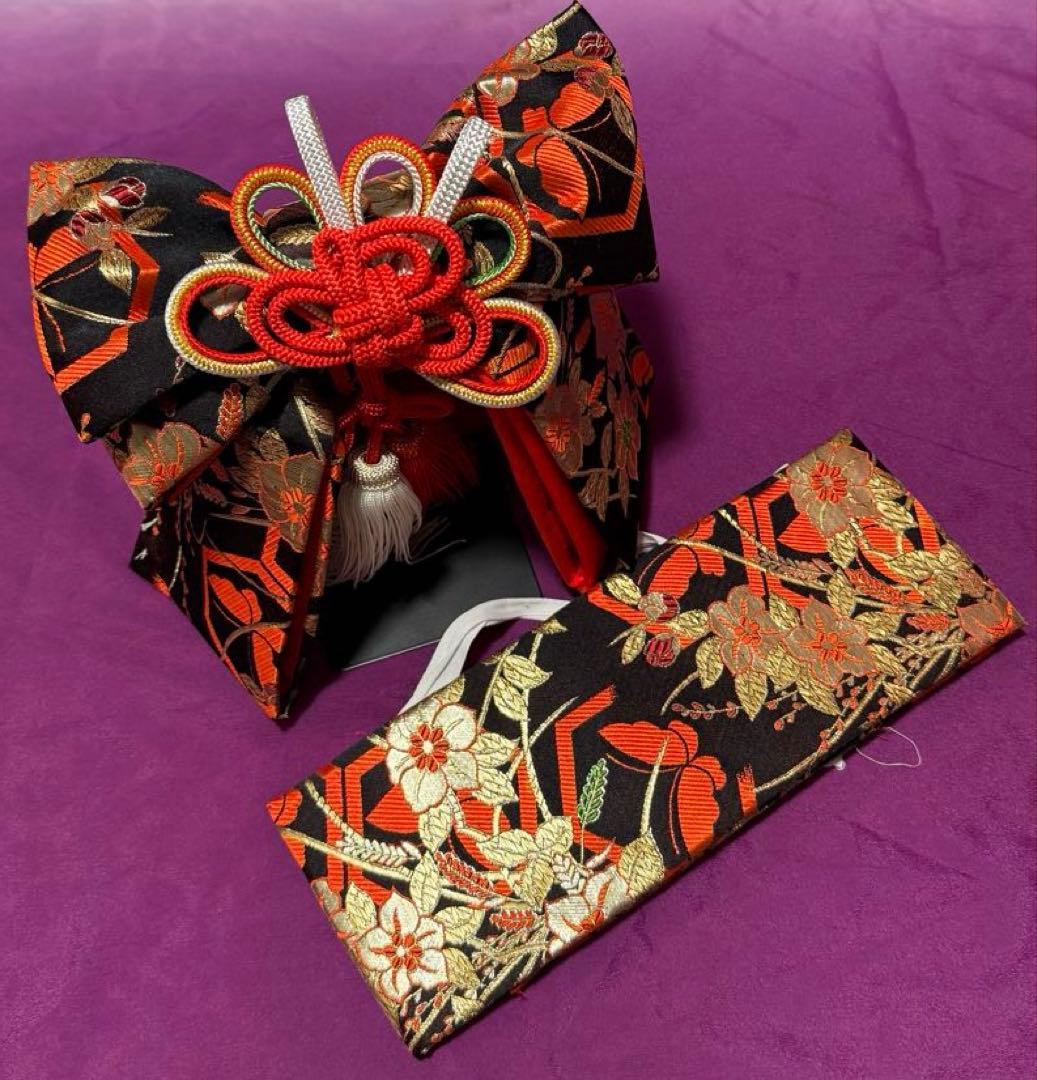 七五三　３～５歳向け　ほぼフルセット　着物、帯等小物セット　正絹