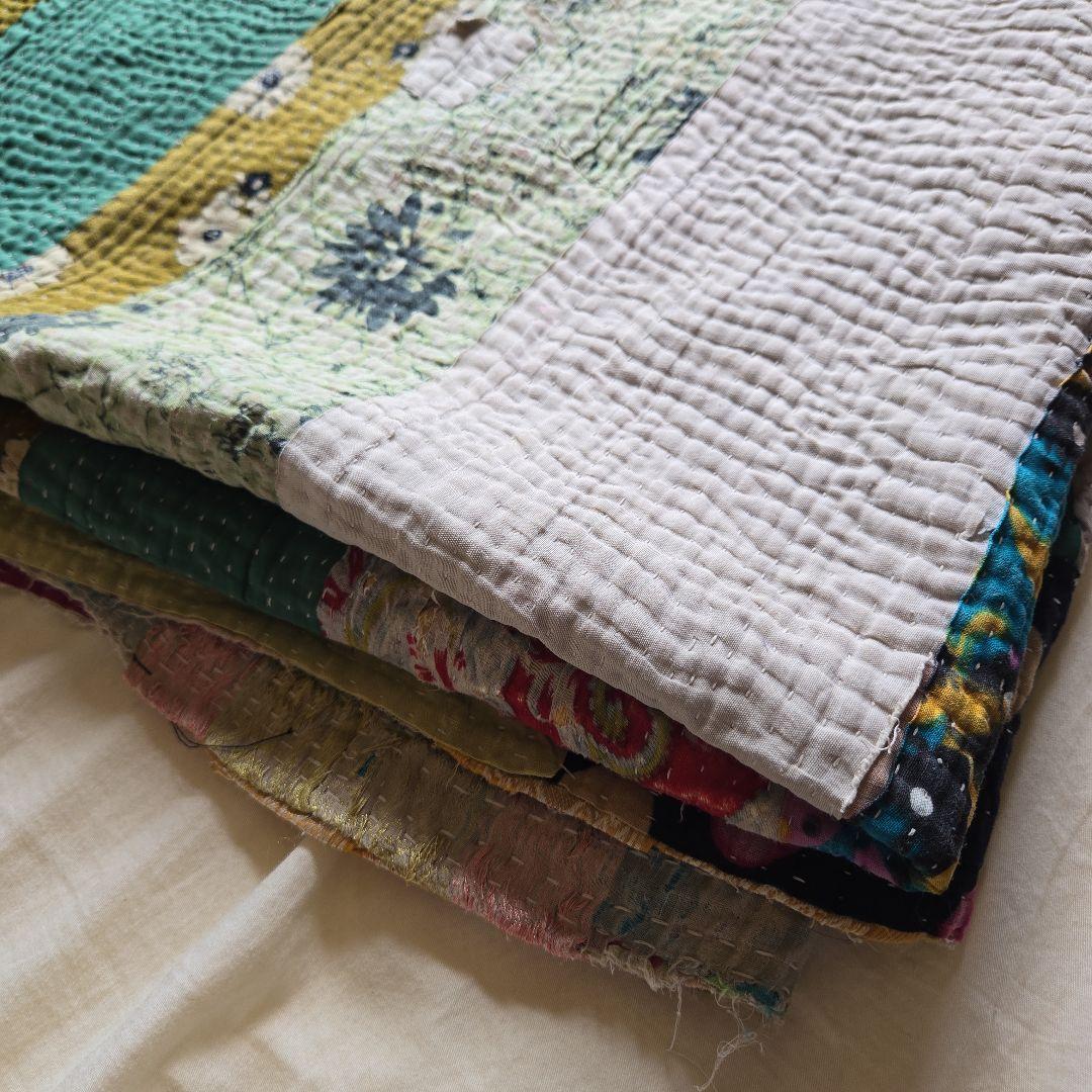 大判サイズ ヴィンテージラリーキルト カンタキルト オールドカンタ④