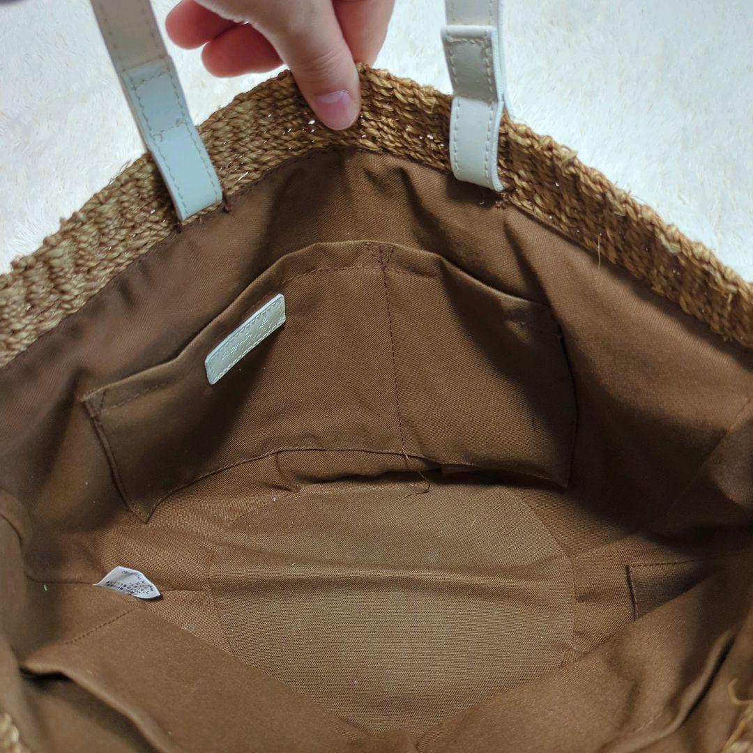 agne's b. アニエスベーボヤージュ　カゴバッグ トートバッグ　ロゴ刺繍