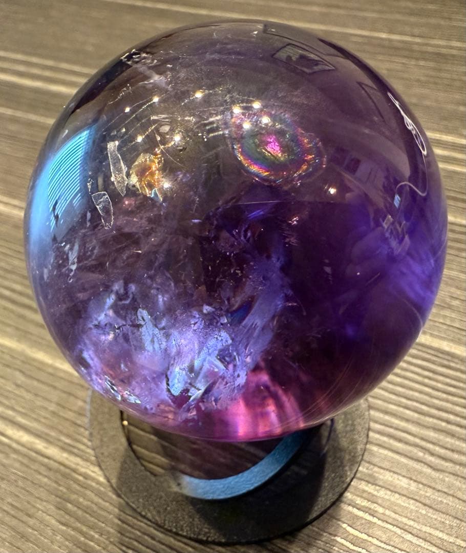 高品質 トラピッチェ アメトリン スフィア ファントム 天使の指紋 虹 天然石