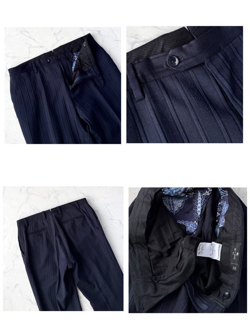 ETRO エトロ セットアップ スーツ ネイビー 紺 52 ＝ 日本人 XL相当