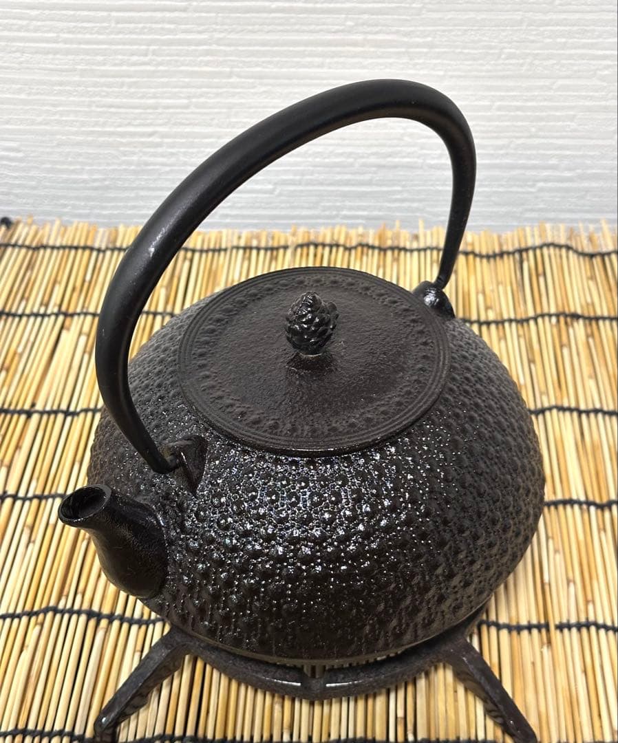 未使用品、供箱付　岩手県奥州水沢幸工芸　現代の名工 佐藤勝久造　丸平型亀甲霰