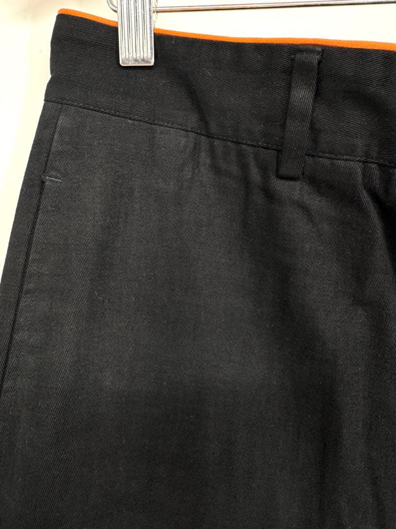 HERMES 綿パンツ スラックス 54サイズ ブラック チノパン