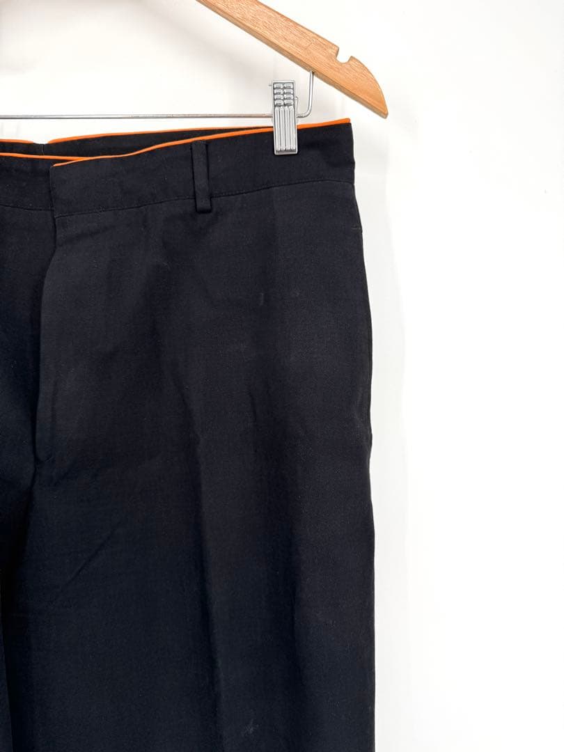 HERMES 綿パンツ スラックス 54サイズ ブラック チノパン