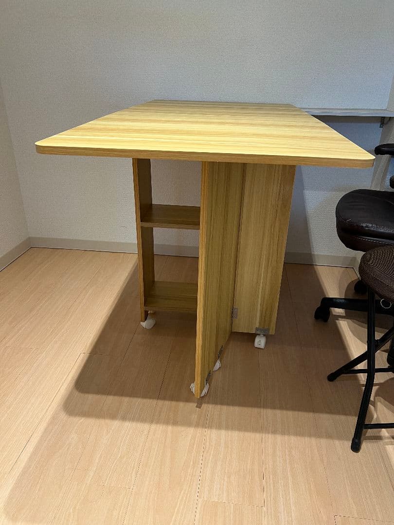 折りたたみ式ダイニングテーブル 　ライトウォルナット