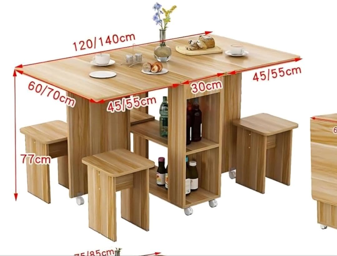 折りたたみ式ダイニングテーブル 　ライトウォルナット