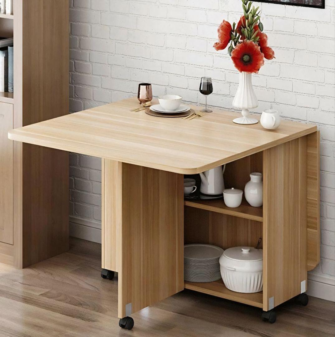 折りたたみ式ダイニングテーブル 　ライトウォルナット