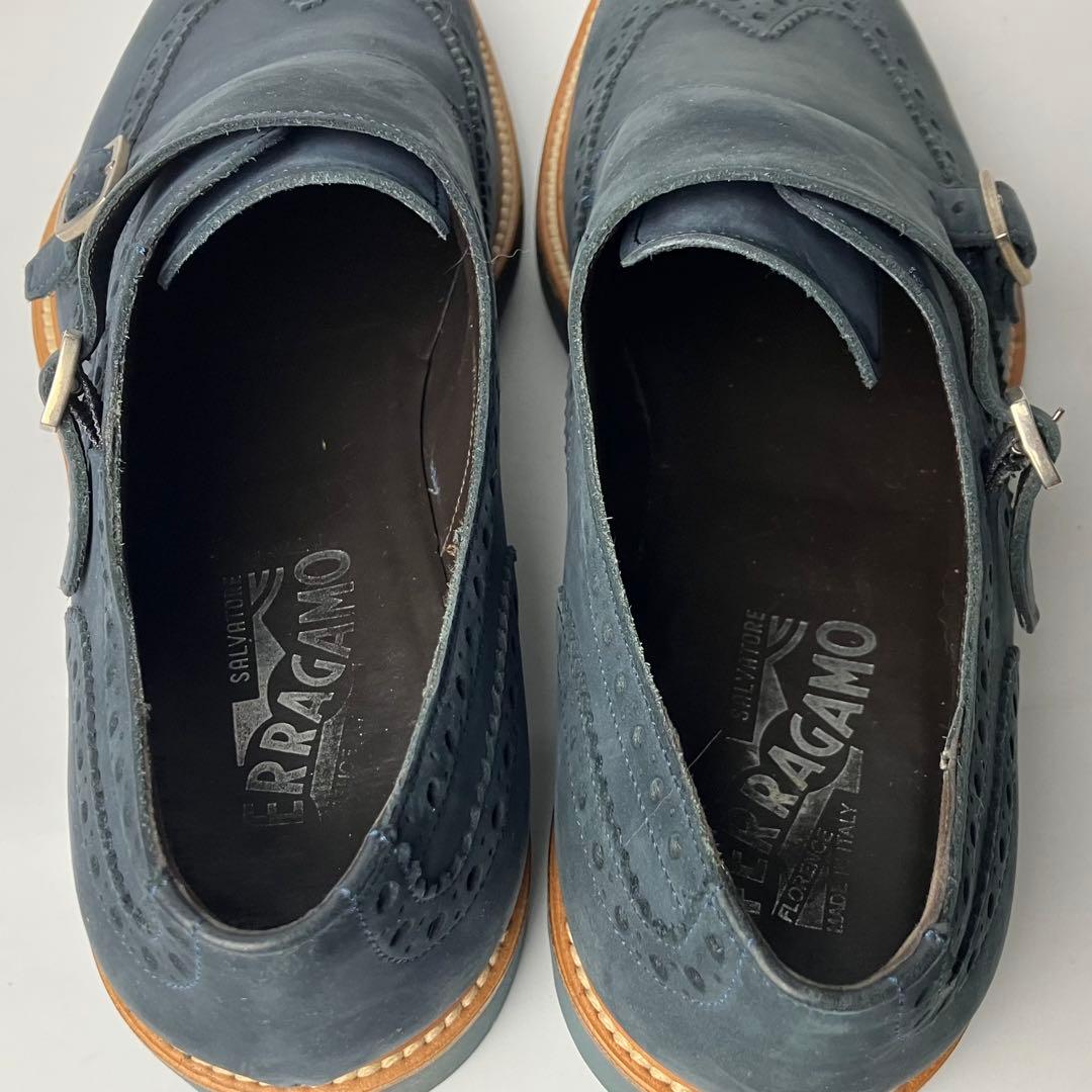 【良品】Salvatore Ferragamo ダブルモンク　ドレスシューズ 9