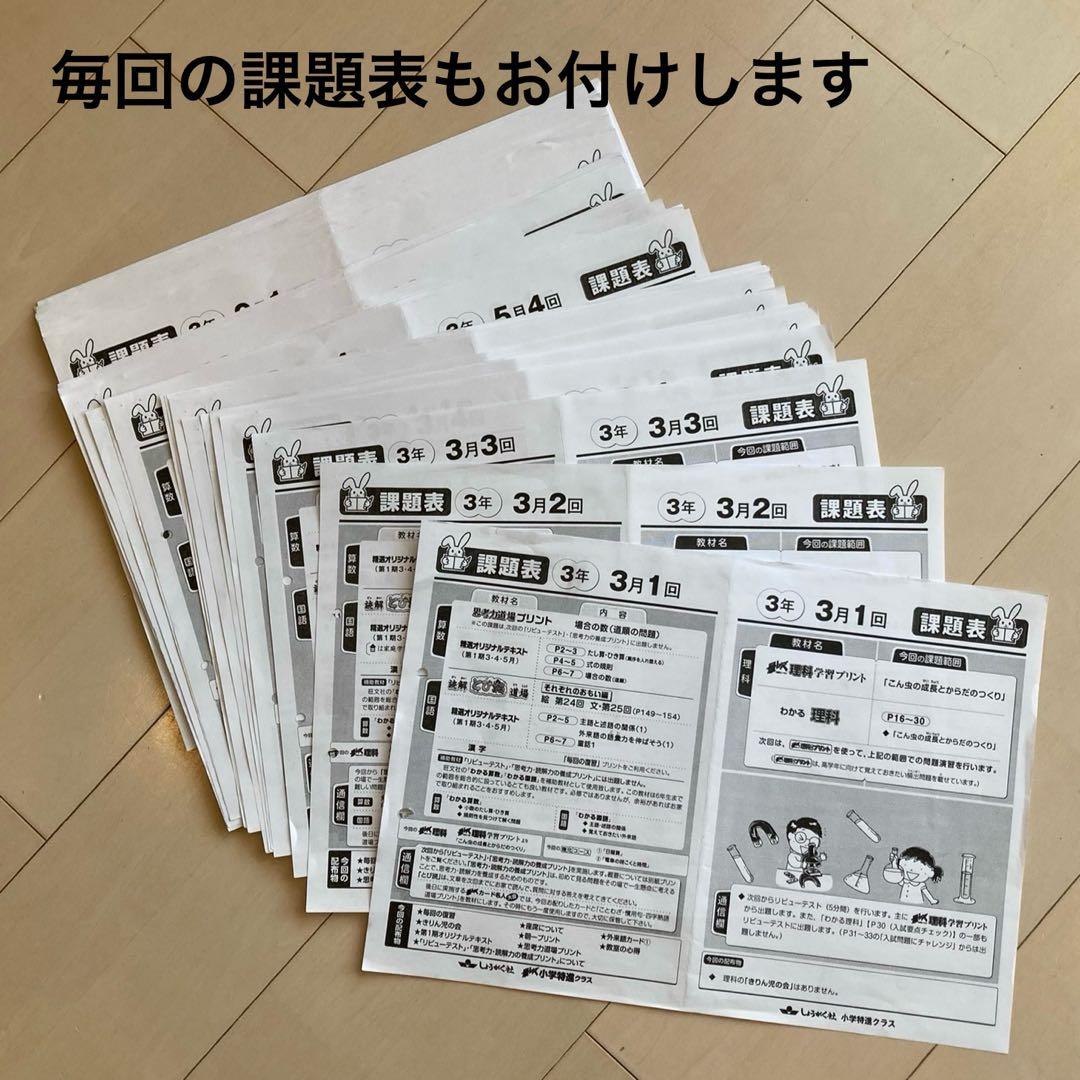 しょうがく社　最レべ　小学特進クラス　3年生　国語・算数　1年分フルセット