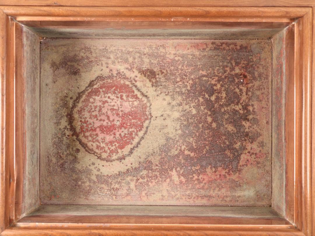 BE419　時代家具　関西火鉢　３尺　天板厚５㎝　純銅製 酒燗器 火箸 灰ならし