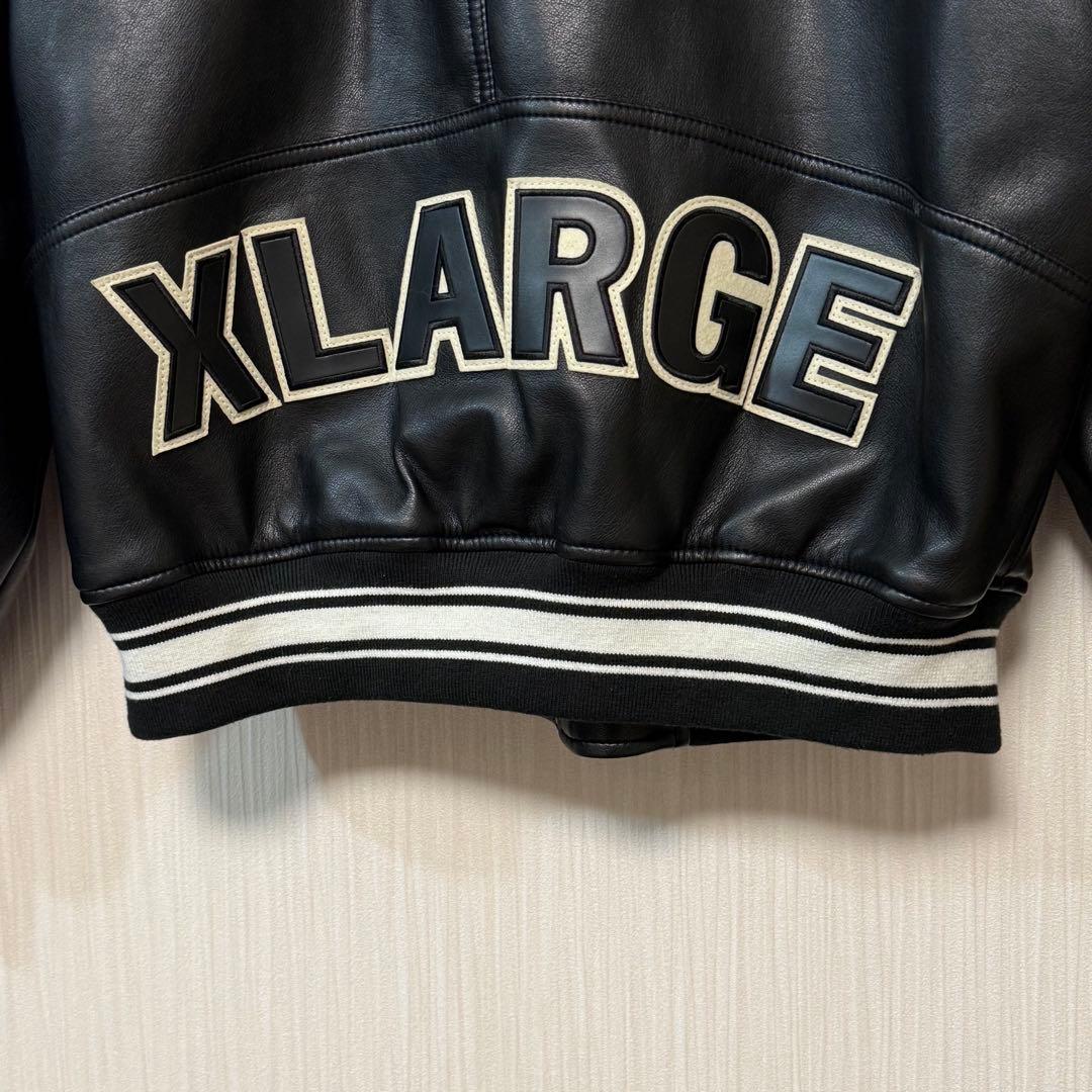 完売品 AVIREX XLARGE コラボ ブラック黒色 レザージャケット