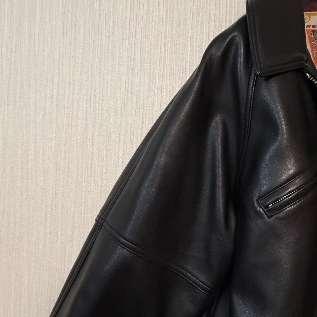 完売品 AVIREX XLARGE コラボ ブラック黒色 レザージャケット