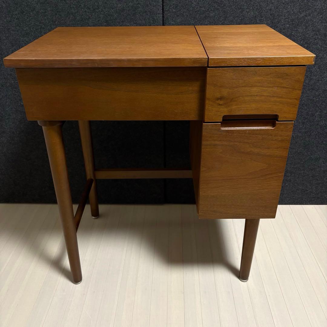 emo エモ ドレッサー 鏡台 スツール 丸椅子 化粧台 コンパクト　天然木