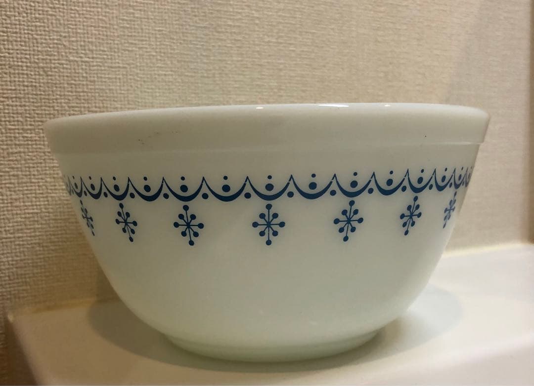 【希少】オールドパイレックス　スノーフレーク　ミキシングボウル4セット