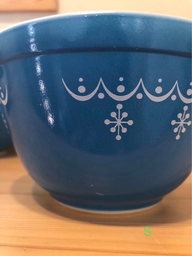 【希少】オールドパイレックス　スノーフレーク　ミキシングボウル4セット