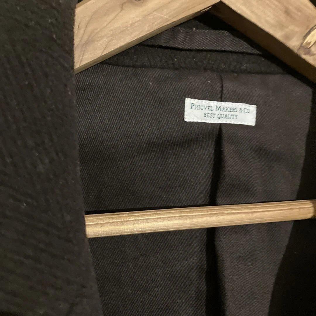 phigvel メルトンダブルオーバーコート　ブラウン　　フィグベル　3