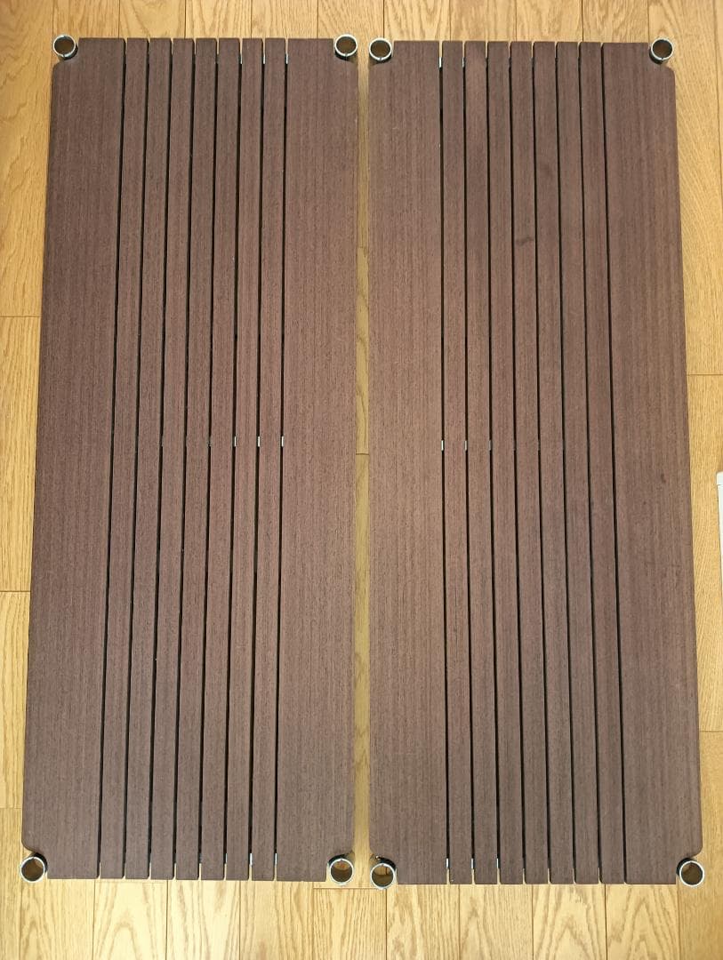 エレクター ブランチシェルフ 1200×450 ダークブラウン 2枚+キャスター