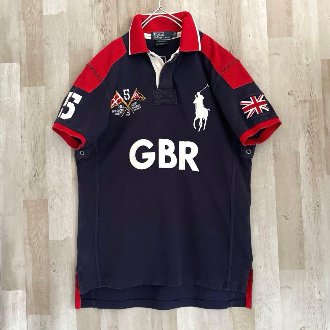 POLO ラルフローレン ポロシャツ　ビッグポニー　イギリス国旗 チーフキーフ
