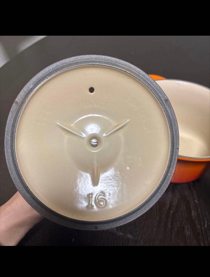 LE CREUSET　ルクルーゼ ソースパン オレンジ　片手鍋　16cm