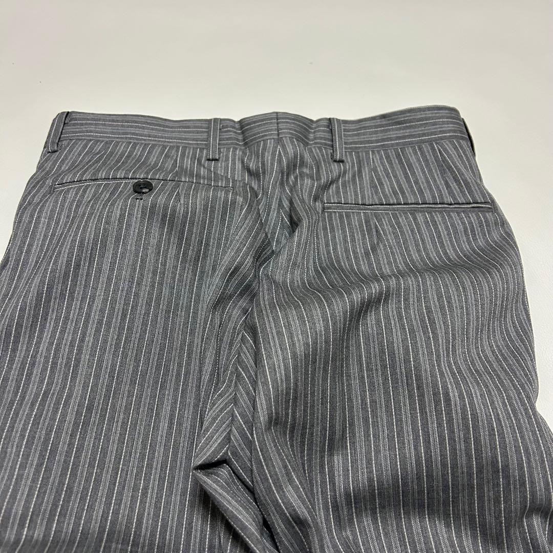 美品✨ヨウジヤマモト スーツ セットアップ ストライプ 背抜き 2ボタン グレー