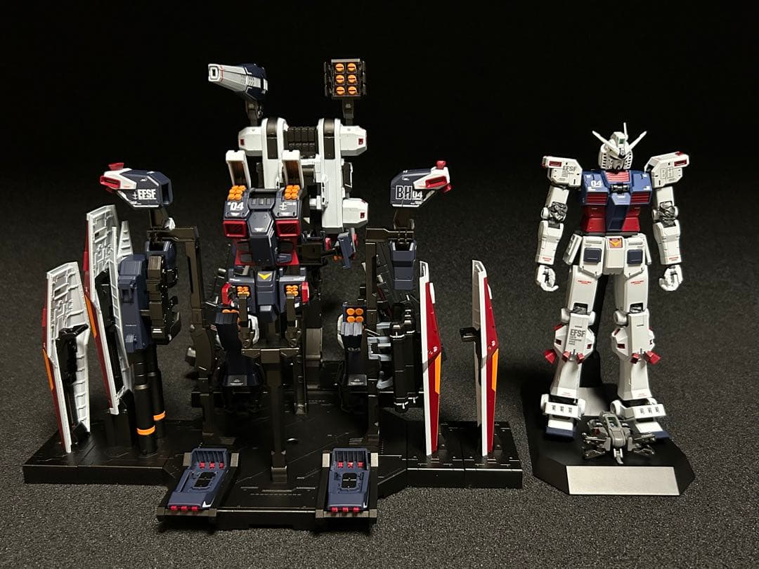 MGフルアーマーガンダムver.ka ヘビーウェポン、ハンガー　全塗装済完成品