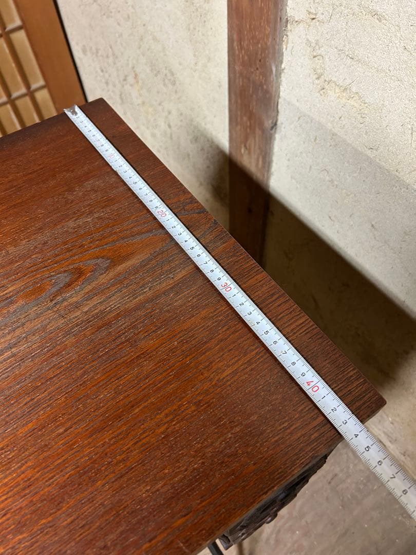 Pちゃん　アンティークシンガーミシン テーブル　天板欅一枚板