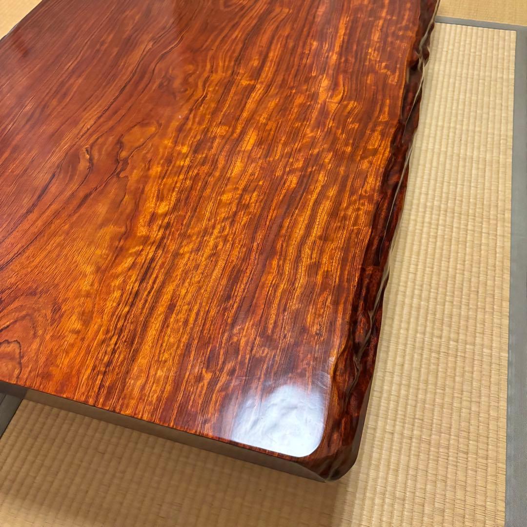 希少 無垢材 一枚板 杢目 高級座卓 ローテーブル 古家具