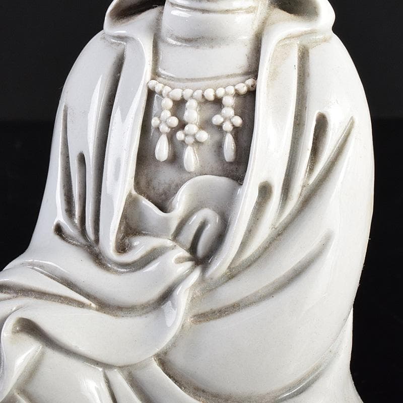 中国　徳化窯白磁　観音菩薩像　C　7889E