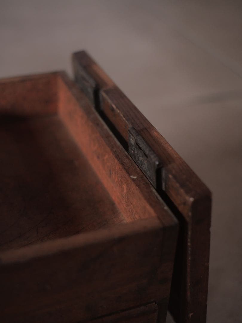 印鑑箱　木箱　小物収納　薬箱　箱　古家具　古道具　アンティーク　昭和レトロ