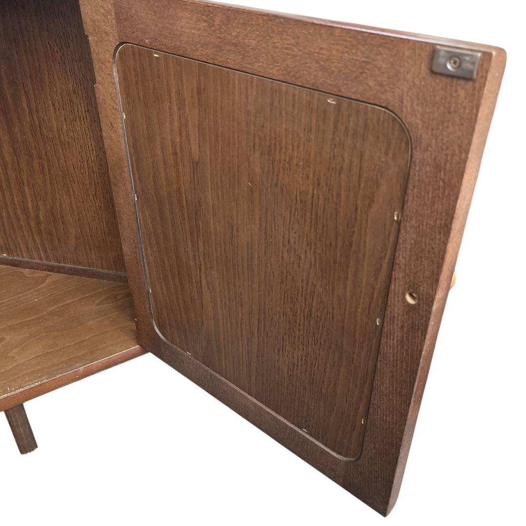 Karimoku カリモク 三角コーナータイプ 電話台 花台 収納棚 ビンテージ