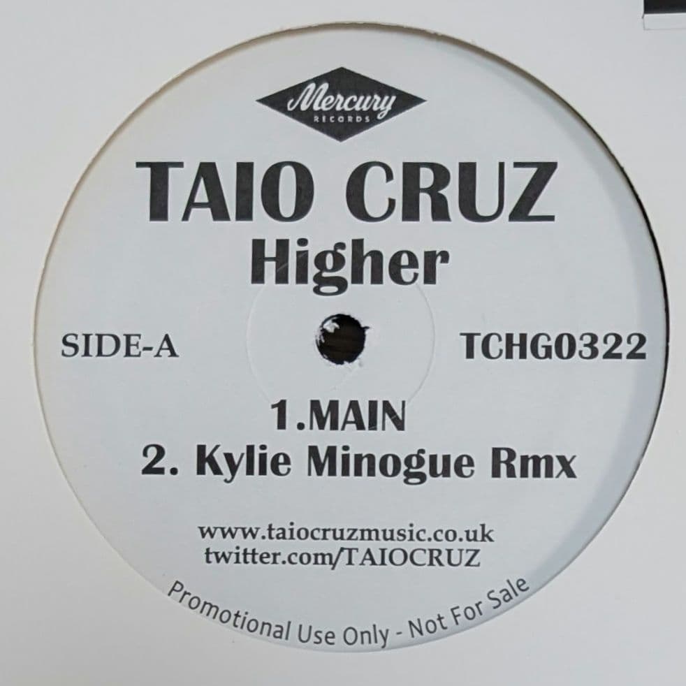 Taio Cruz Kylie Higher 12インチレコード