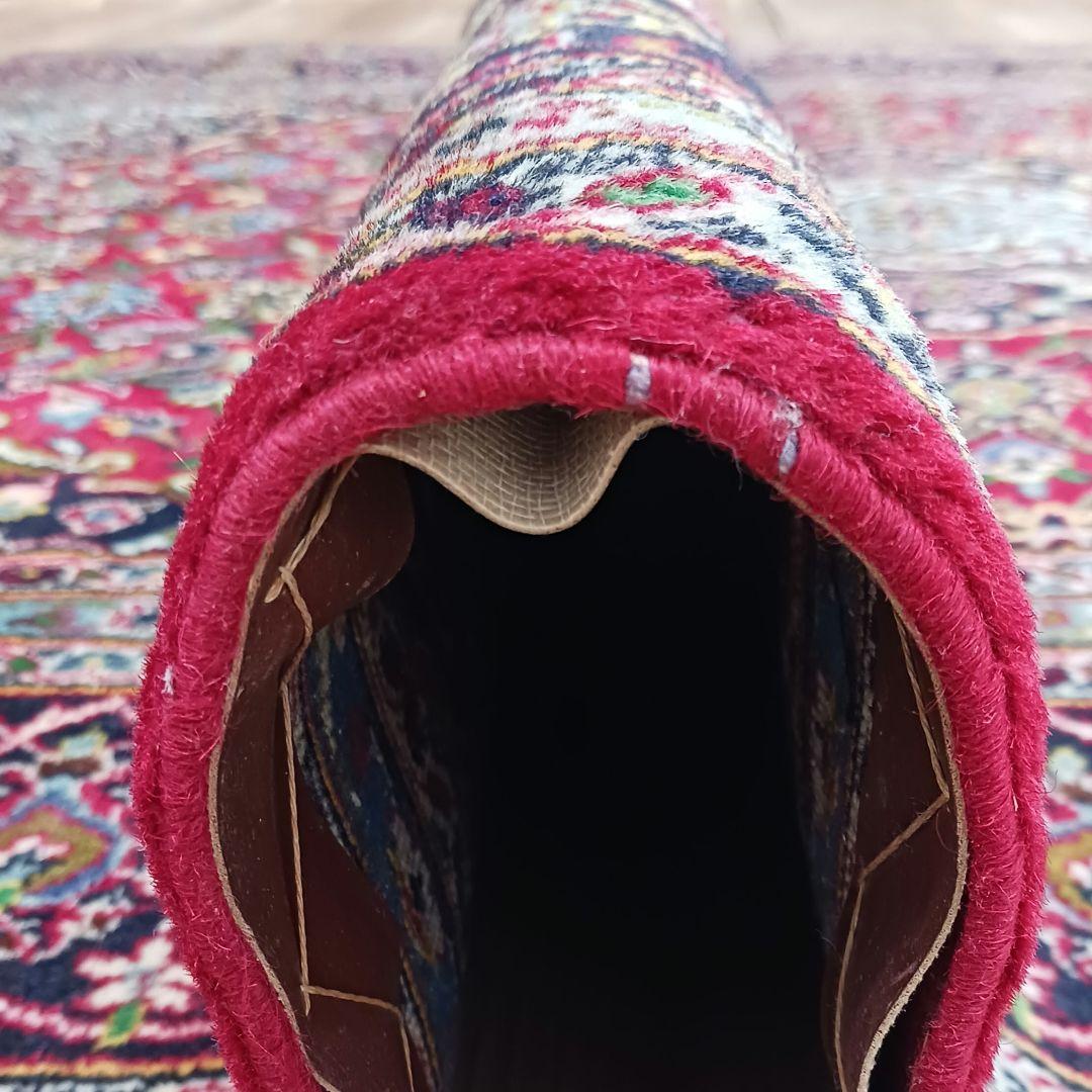 Y3053 高級ペルシャ絨毯 カシャーン産 ウール100% 手織 大判 299㎝