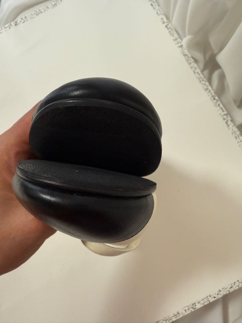 シャネル メリージェーン バレリーナ フラットシューズ ホワイト ツートン 37