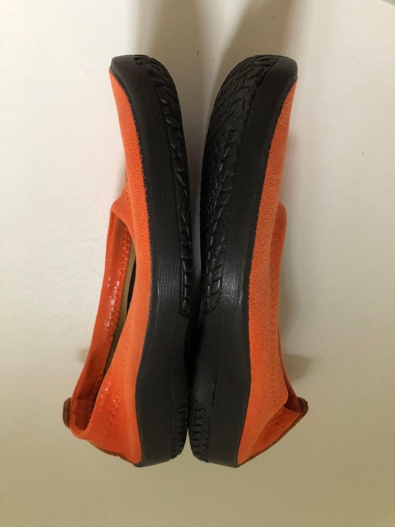 未使用 アルコペディコ バレリーナパンプス 37 オレンジ 完売品