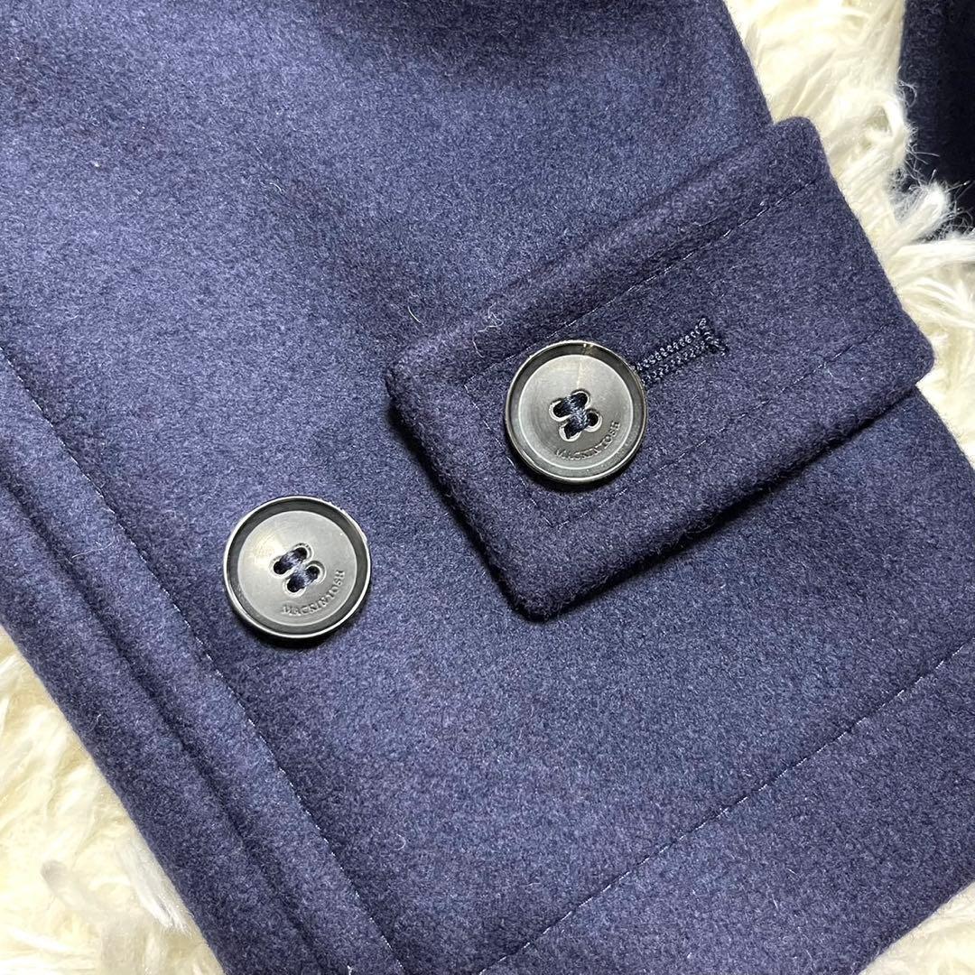 現行 マッキントッシュ ウール ロング ダッフルコート 36 S ネイビー