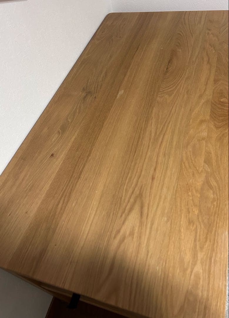 【販売終了】無印良品　オーク無垢材デスク　引出・足元棚