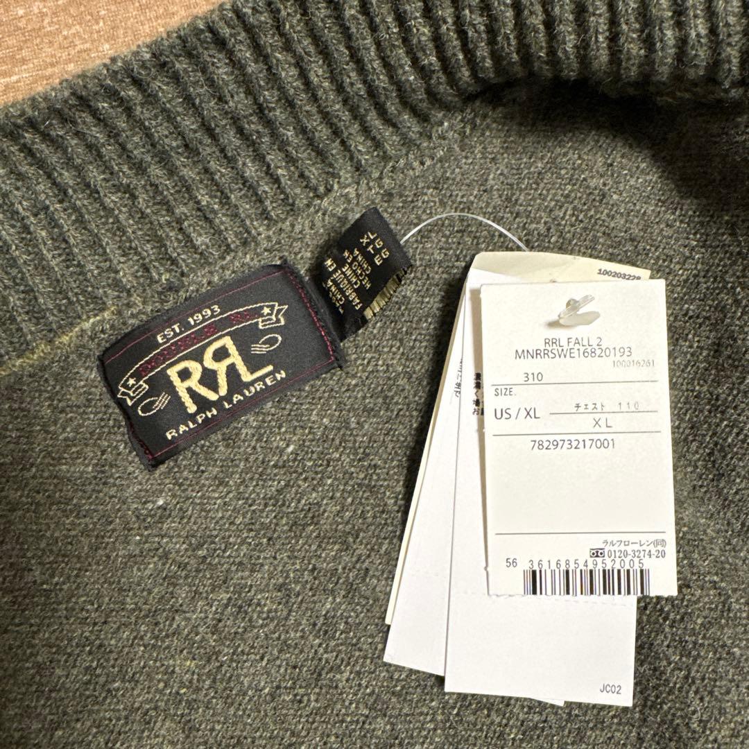 新品　RRL ダブルアールエル　パッチワーク ウールカシミヤセーター　XL
