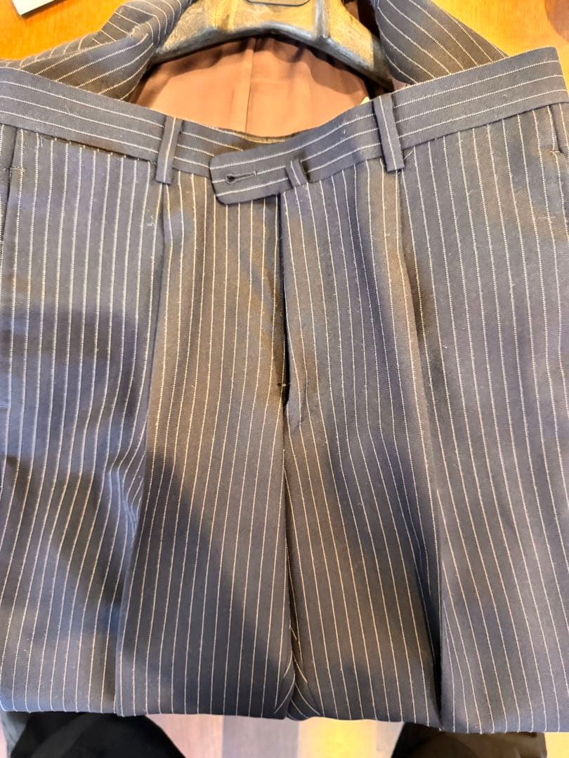 リングヂャケット　ネイビーストライプ スーツ　46