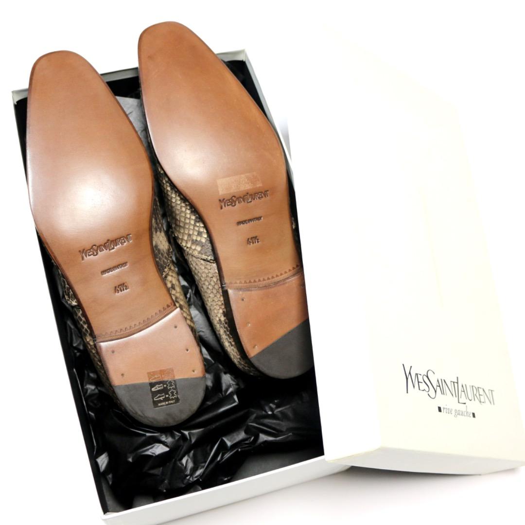 新品 SAINT LAURENT サンローラン パイソン シューズ 革靴41.5