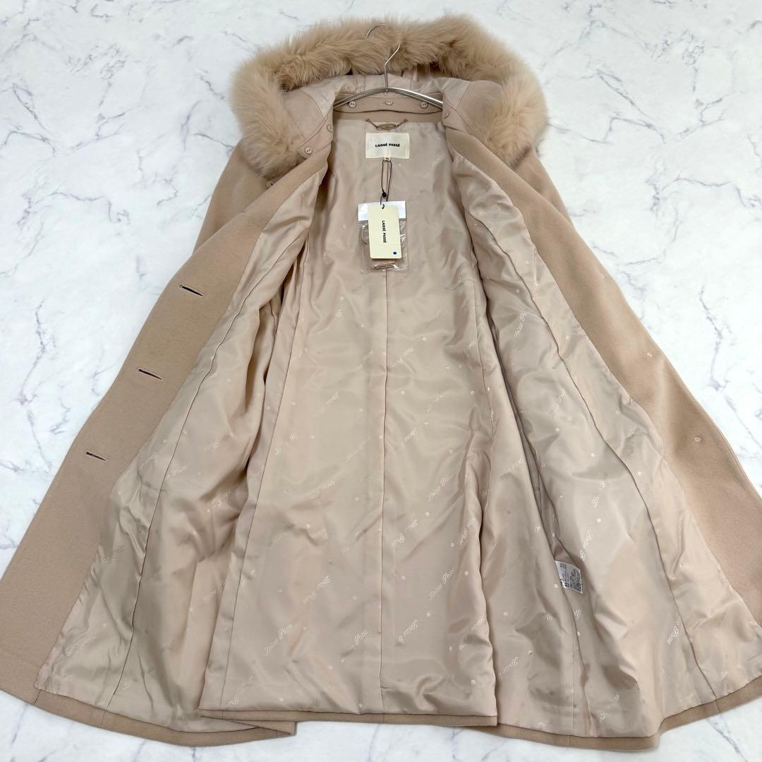 新品✨定価８万✨レッセパッセ✨３wayファー付フードコート　フォックス　Mサイズ