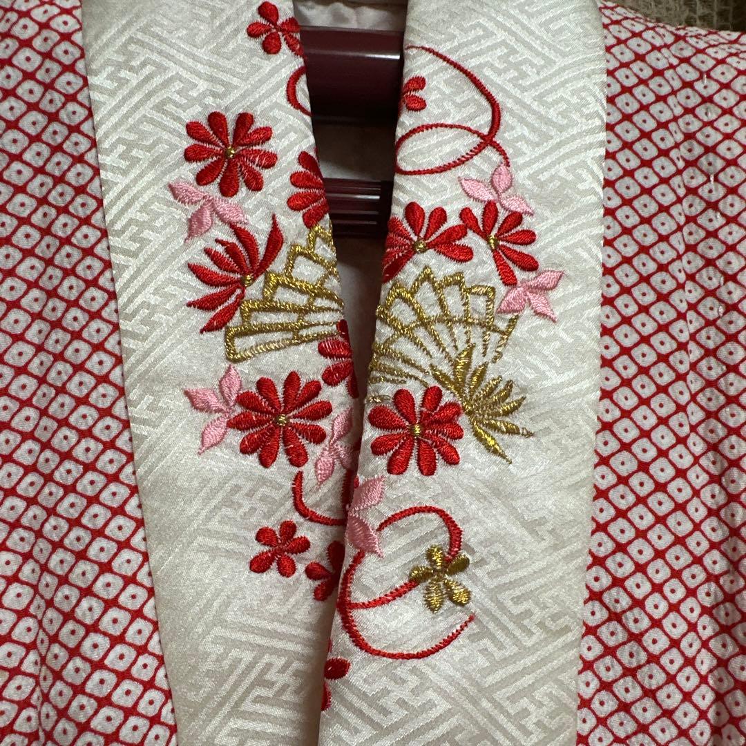 七五三　女の子　作家物　落款入り７歳　祝着　四つ身　逸品　長襦袢付き