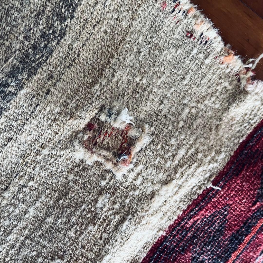 手織りアンティーク絨毯 トライバルラグ ヴィンテージ ギャッベ キリム 一点物