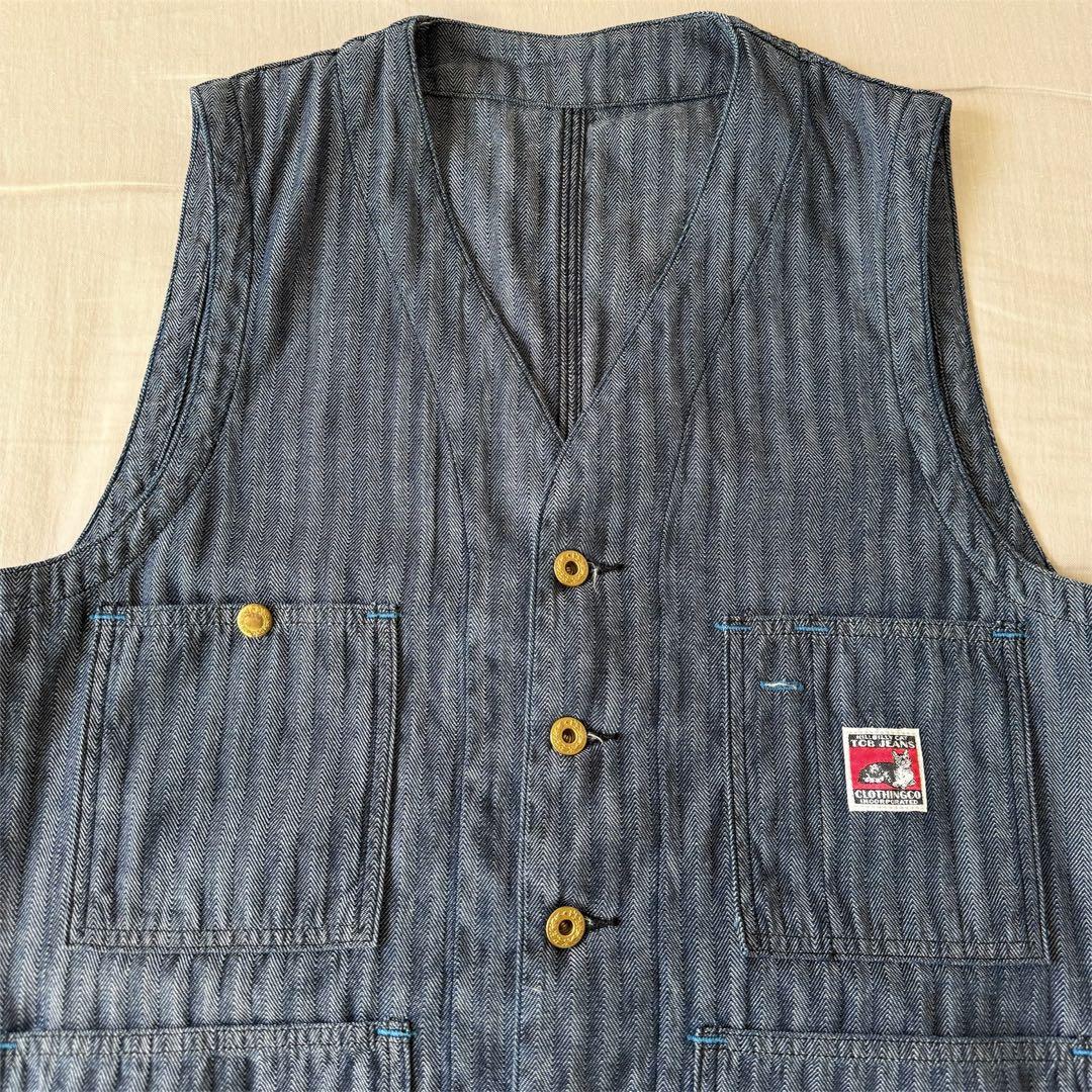 希少 TCB jeans Foremen Vest インディゴHBT 38