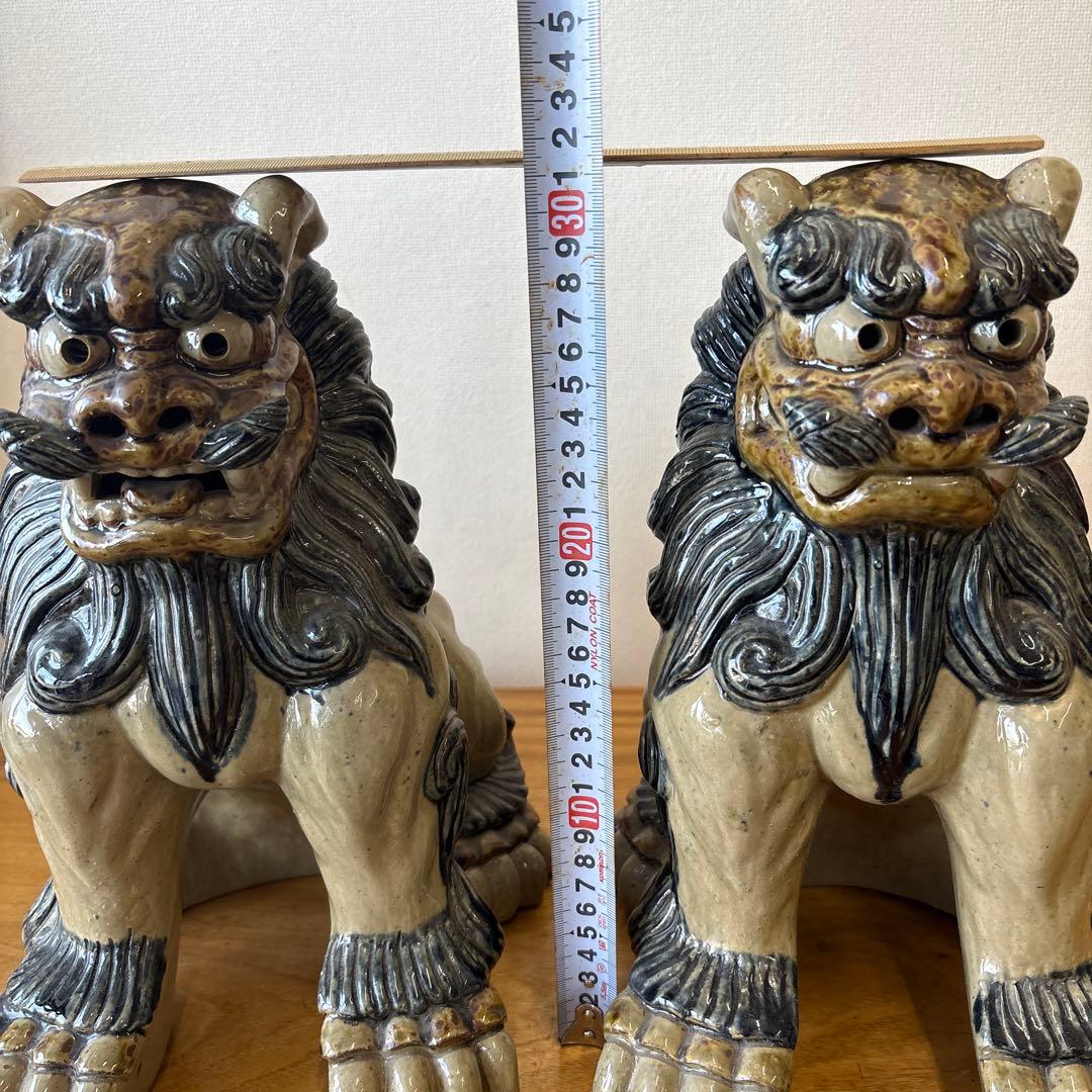 魔除け　狛犬　シーサー　守り神　縁起物　高さ約31cm