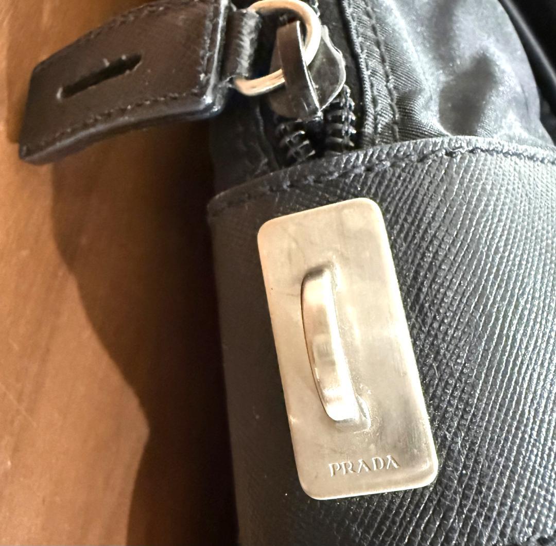 PRADA　プラダ　ビジネスバッグ　ボストン　ブラック　三角プレート